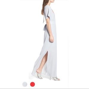 WAYF Carrara Red Slit Maxi Dress